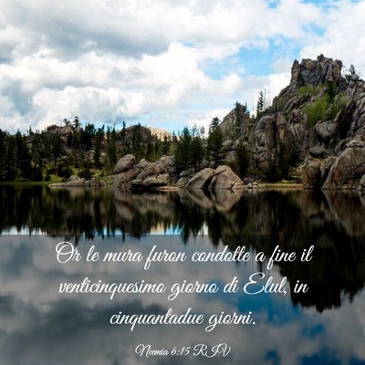 Picture 03 - Neemia 6:15 RIV - Or le mura furon condotte a fine il - Bible Verse Picture