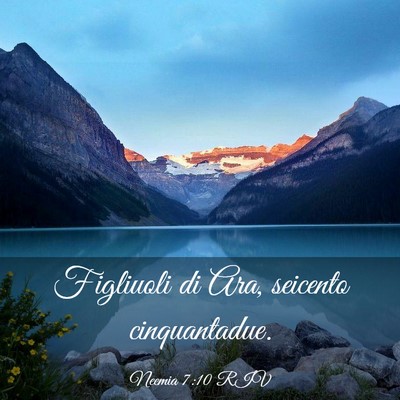 Picture 03 - Neemia 7:10 RIV - Figliuoli di Ara, seicento - Bible Verse Picture