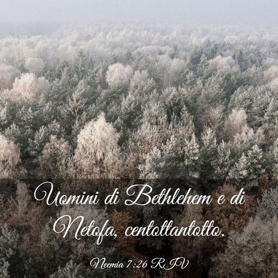 Picture 03 - Neemia 7:26 RIV - Uomini di Bethlehem e di Netofa, - Bible Verse Picture