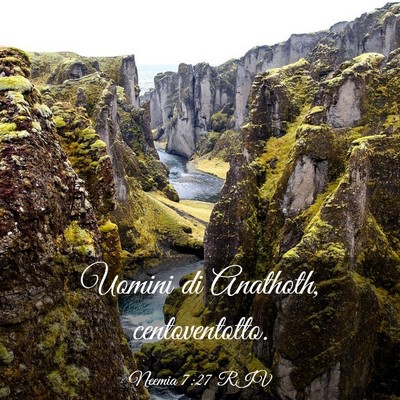 Picture 03 - Neemia 7:27 RIV - Uomini di Anathoth, - Bible Verse Picture