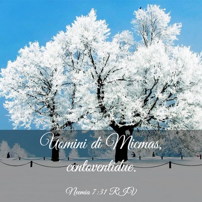 Picture 03 - Neemia 7:31 RIV - Uomini di Micmas, - Bible Verse Picture