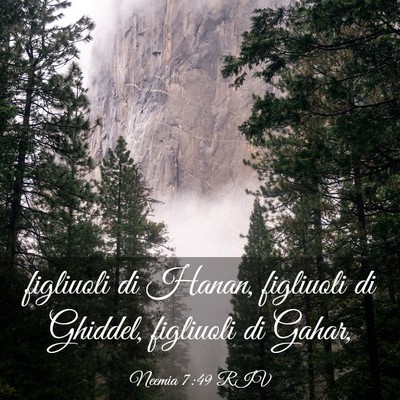 Picture 03 - Neemia 7:49 RIV - figliuoli di Hanan, figliuoli di Ghiddel, - Bible Verse Picture