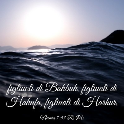 Picture 03 - Neemia 7:53 RIV - figliuoli di Bakbuk, figliuoli di Hakufa, - Bible Verse Picture