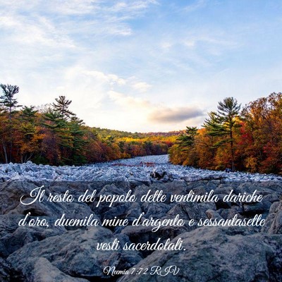 Picture 03 - Neemia 7:72 RIV - Il resto del popolo dette ventimila dariche - Bible Verse Picture