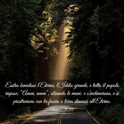 Picture 03 - Neemia 8:6 RIV - Esdra benedisse l’Eterno, l’Iddio grande, e - Bible Verse Picture
