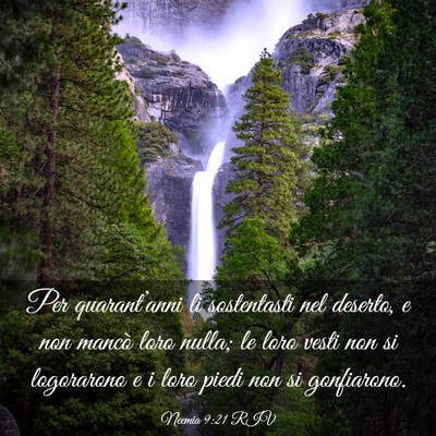 Picture 03 - Neemia 9:21 RIV - Per quarant’anni li sostentasti nel deserto, e - Bible Verse Picture