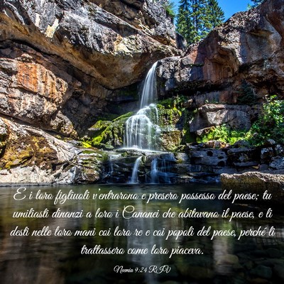 Picture 03 - Neemia 9:24 RIV - E i loro figliuoli v’entrarono e presero - Bible Verse Picture
