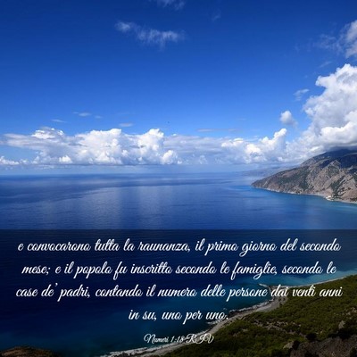 Picture 03 - Numeri 1:18 RIV - e convocarono tutta la raunanza, il primo giorno - Bible Verse Picture