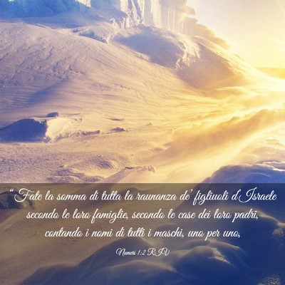 Picture 03 - Numeri 1:2 RIV - “Fate la somma di tutta la raunanza de’ - Bible Verse Picture