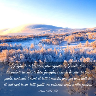 Picture 03 - Numeri 1:20 RIV - Figliuoli di Ruben, primogenito d’Israele, loro - Bible Verse Picture