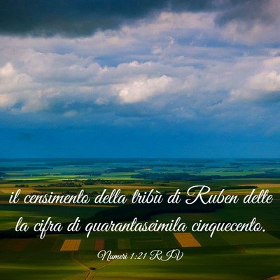 Picture 03 - Numeri 1:21 RIV - il censimento della tribù di Ruben dette la - Bible Verse Picture