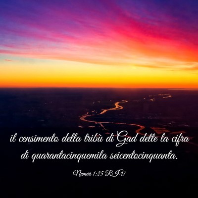 Picture 03 - Numeri 1:25 RIV - il censimento della tribù di Gad dette la cifra - Bible Verse Picture