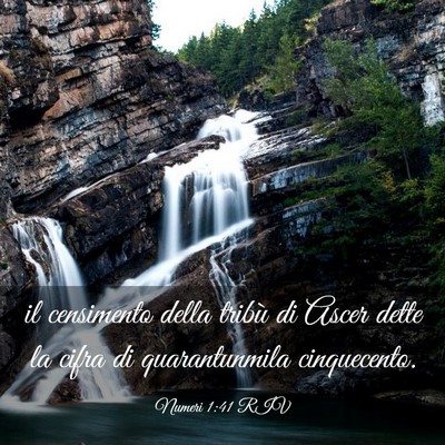 Picture 03 - Numeri 1:41 RIV - il censimento della tribù di Ascer dette la - Bible Verse Picture