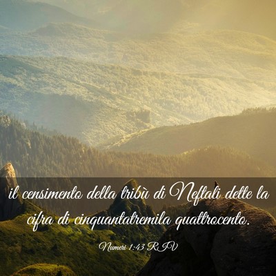 Picture 03 - Numeri 1:43 RIV - il censimento della tribù di Neftali dette la - Bible Verse Picture
