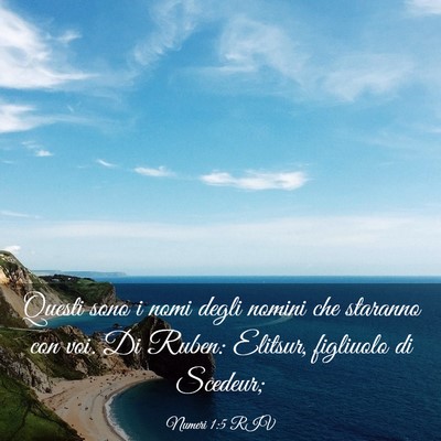 Picture 03 - Numeri 1:5 RIV - Questi sono i nomi degli nomini che staranno con - Bible Verse Picture