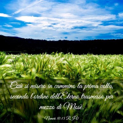 Picture 03 - Numeri 10:13 RIV - Così si misero in cammino la prima volta, - Bible Verse Picture