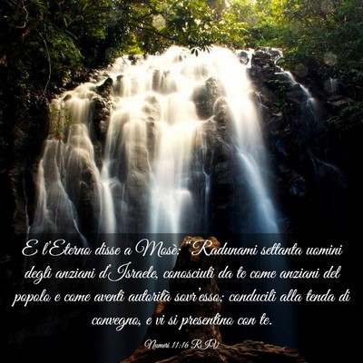 Picture 03 - Numeri 11:16 RIV - E l’Eterno disse a Mosè: “Radunami settanta - Bible Verse Picture