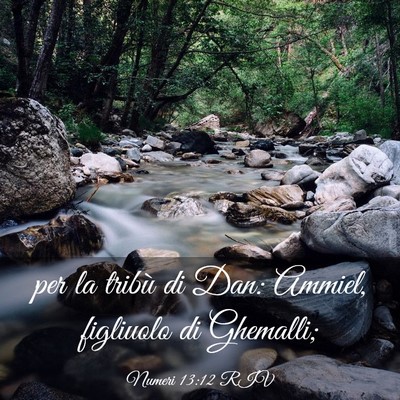Picture 03 - Numeri 13:12 RIV - per la tribù di Dan: Ammiel, figliuolo di - Bible Verse Picture