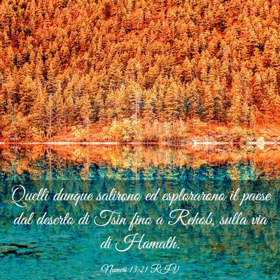 Picture 03 - Numeri 13:21 RIV - Quelli dunque salirono ed esplorarono il paese - Bible Verse Picture