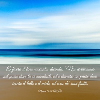 Picture 03 - Numeri 13:27 RIV - E fecero il loro racconto, dicendo: “Noi - Bible Verse Picture