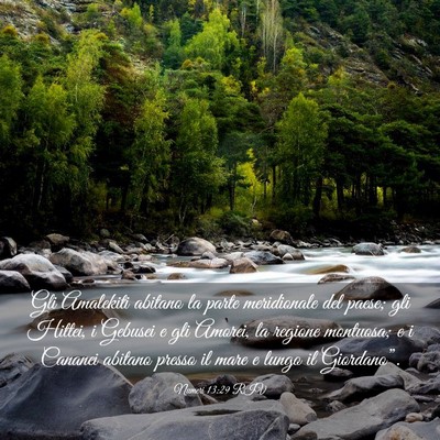 Picture 03 - Numeri 13:29 RIV - Gli Amalekiti abitano la parte meridionale del - Bible Verse Picture