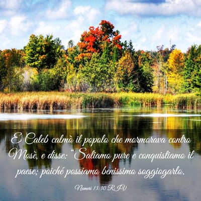 Picture 03 - Numeri 13:30 RIV - E Caleb calmò il popolo che mormorava contro - Bible Verse Picture