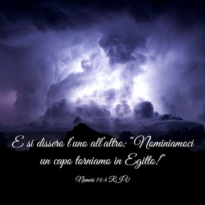 Picture 03 - Numeri 14:4 RIV - E si dissero l’uno all’altro: “Nominiamoci - Bible Verse Picture