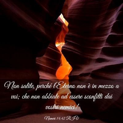 Picture 03 - Numeri 14:42 RIV - Non salite, perché l’Eterno non è in mezzo a - Bible Verse Picture