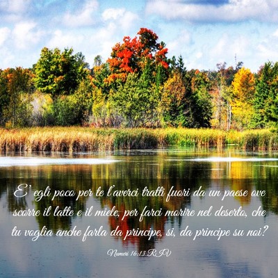 Picture 03 - Numeri 16:13 RIV - E’ egli poco per te l’averci tratti fuori da - Bible Verse Picture