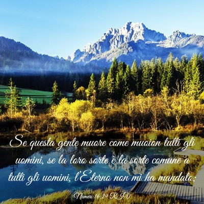 Picture 03 - Numeri 16:29 RIV - Se questa gente muore come muoion tutti gli - Bible Verse Picture