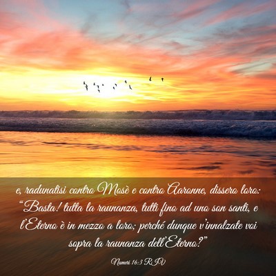 Picture 03 - Numeri 16:3 RIV - e, radunatisi contro Mosè e contro Aaronne, - Bible Verse Picture