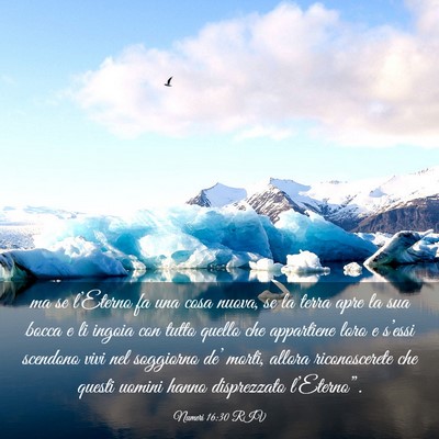 Picture 03 - Numeri 16:30 RIV - ma se l’Eterno fa una cosa nuova, se la terra - Bible Verse Picture