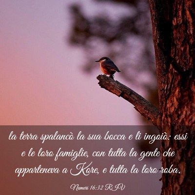 Picture 03 - Numeri 16:32 RIV - la terra spalancò la sua bocca e li ingoiò: - Bible Verse Picture