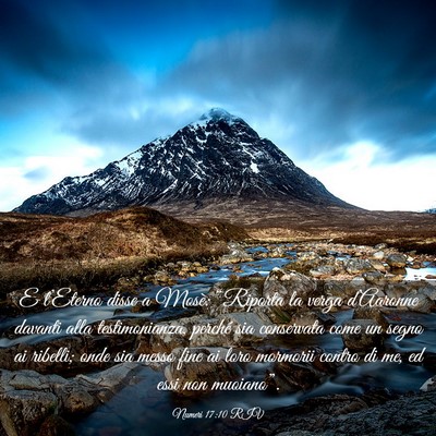 Picture 03 - Numeri 17:10 RIV - E l’Eterno disse a Mosè: “Riporta la verga - Bible Verse Picture