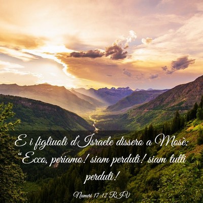 Picture 03 - Numeri 17:12 RIV - E i figliuoli d’Israele dissero a Mosè: - Bible Verse Picture