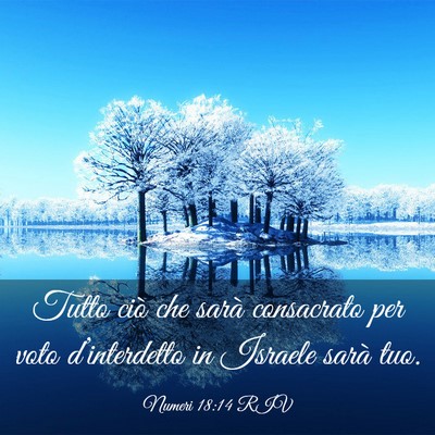 Picture 03 - Numeri 18:14 RIV - Tutto ciò che sarà consacrato per voto - Bible Verse Picture