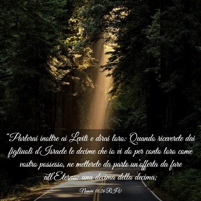 Picture 03 - Numeri 18:26 RIV - “Parlerai inoltre ai Leviti e dirai loro: - Bible Verse Picture