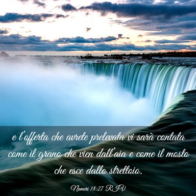 Picture 03 - Numeri 18:27 RIV - e l’offerta che avrete prelevata vi sarà - Bible Verse Picture