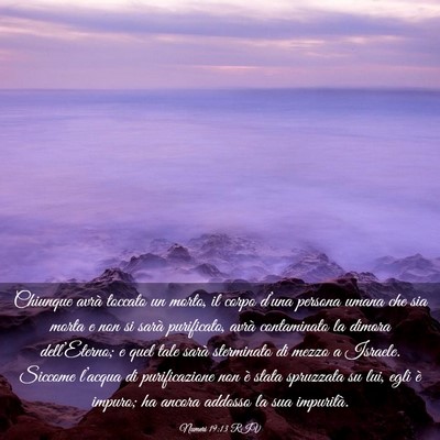 Picture 03 - Numeri 19:13 RIV - Chiunque avrà toccato un morto, il corpo d’una - Bible Verse Picture