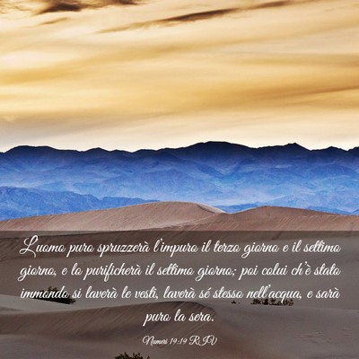 Picture 03 - Numeri 19:19 RIV - L’uomo puro spruzzerà l’impuro il terzo - Bible Verse Picture