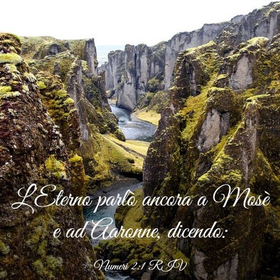 Picture 03 - Numeri 2:1 RIV - L’Eterno parlò ancora a Mosè e ad Aaronne, - Bible Verse Picture