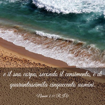 Picture 03 - Numeri 2:11 RIV - e il suo corpo, secondo il censimento, è di - Bible Verse Picture