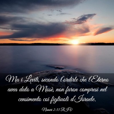 Picture 03 - Numeri 2:33 RIV - Ma i Leviti, secondo l’ordirle che l’Eterno - Bible Verse Picture