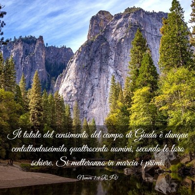 Picture 03 - Numeri 2:9 RIV - Il totale del censimento del campo di Giuda è - Bible Verse Picture