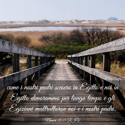 Picture 03 - Numeri 20:15 RIV - come i nostri padri scesero in Egitto e noi in - Bible Verse Picture