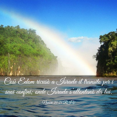 Picture 03 - Numeri 20:21 RIV - Così Edom ricusò a Israele il transito per i - Bible Verse Picture