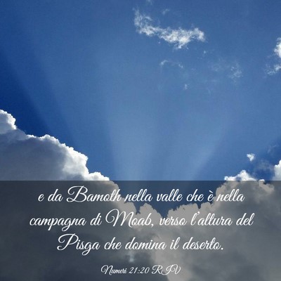 Picture 03 - Numeri 21:20 RIV - e da Bamoth nella valle che è nella campagna di - Bible Verse Picture
