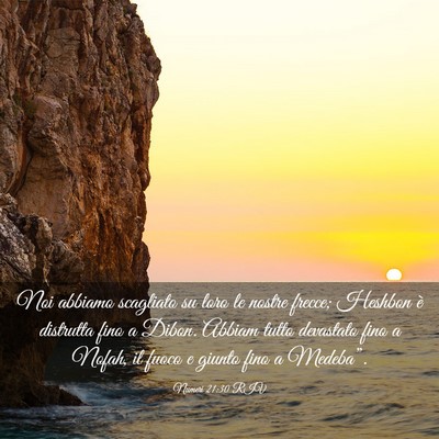 Picture 03 - Numeri 21:30 RIV - Noi abbiamo scagliato su loro le nostre frecce; - Bible Verse Picture
