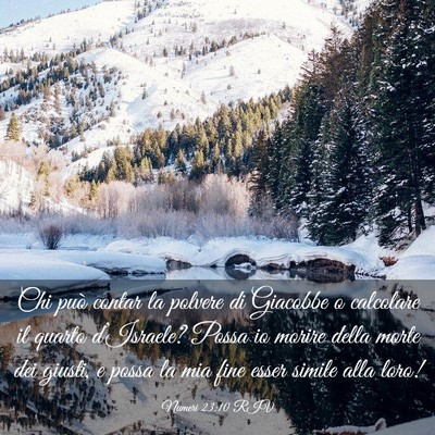 Picture 03 - Numeri 23:10 RIV - Chi può contar la polvere di Giacobbe o - Bible Verse Picture