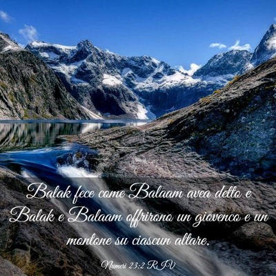 Picture 03 - Numeri 23:2 RIV - Balak fece come Balaam avea detto e Balak e - Bible Verse Picture